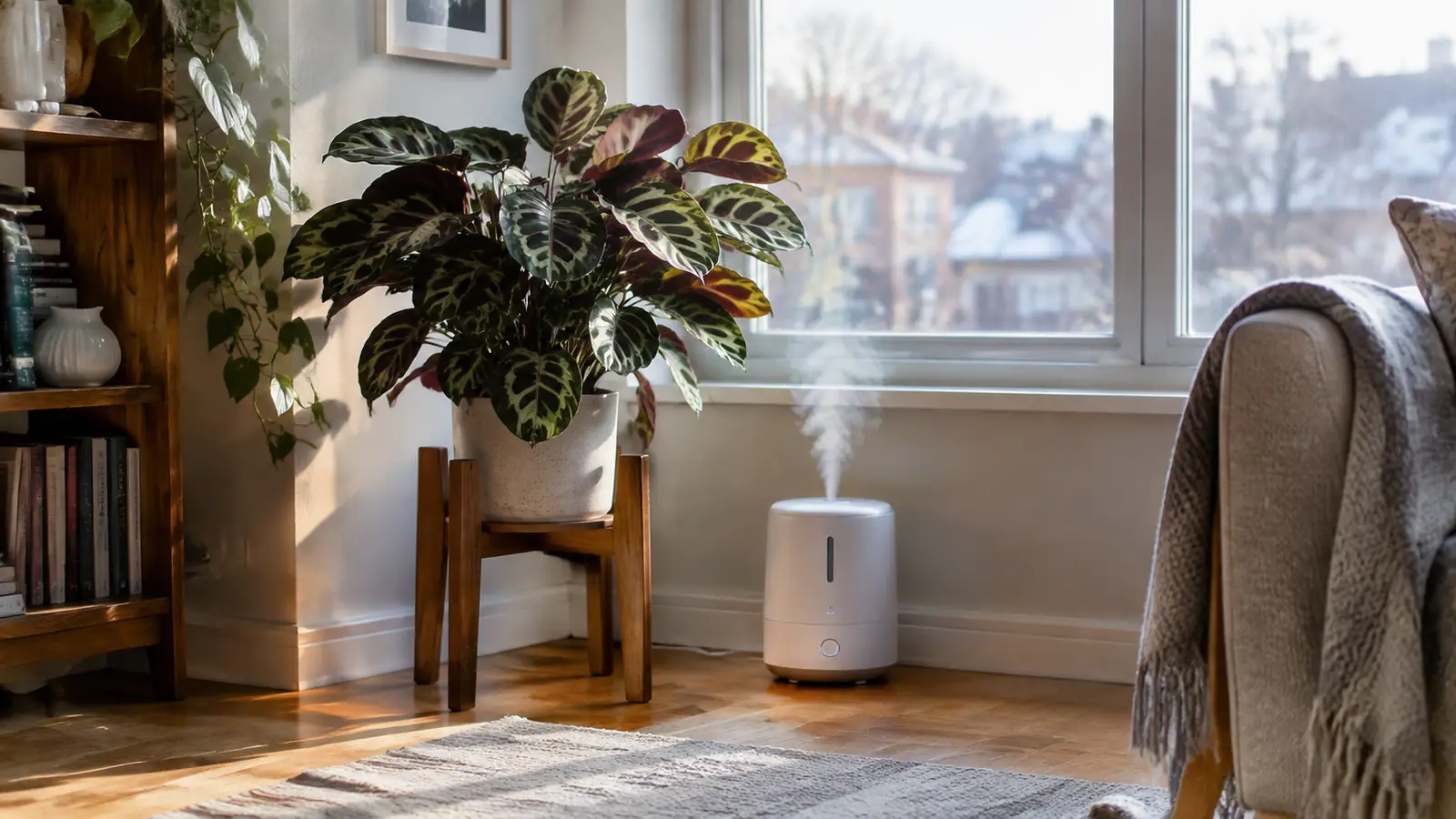How a Small Humidifier Stopped My Calathea From Crisping Up Every Winter